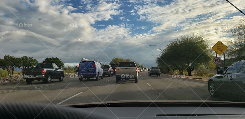 early morning traffic on a friday.. holidays are getting closer