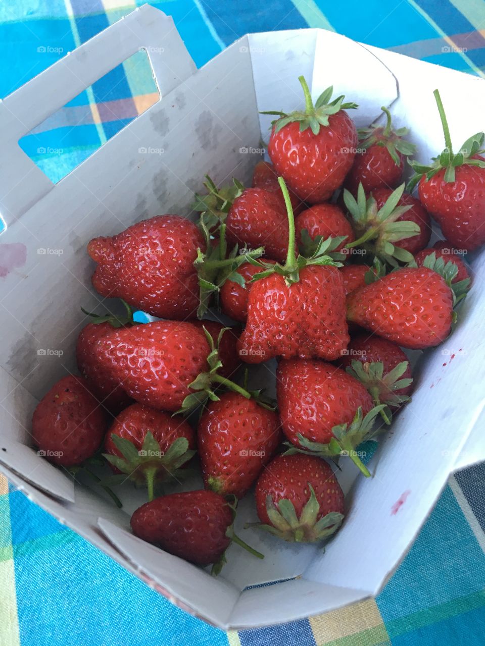 Fresh strawberries from the garden