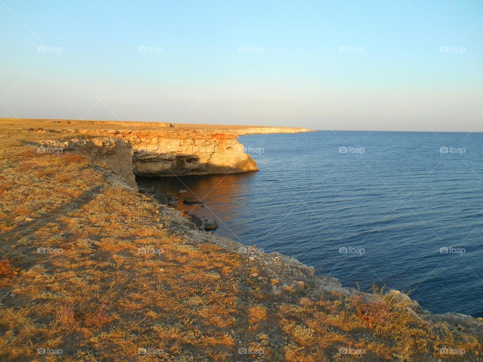 Water, No Person, Seashore, Sea, Sunset