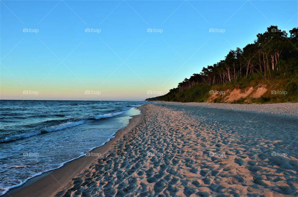 Beach on the Baltic Sea coast, Poland