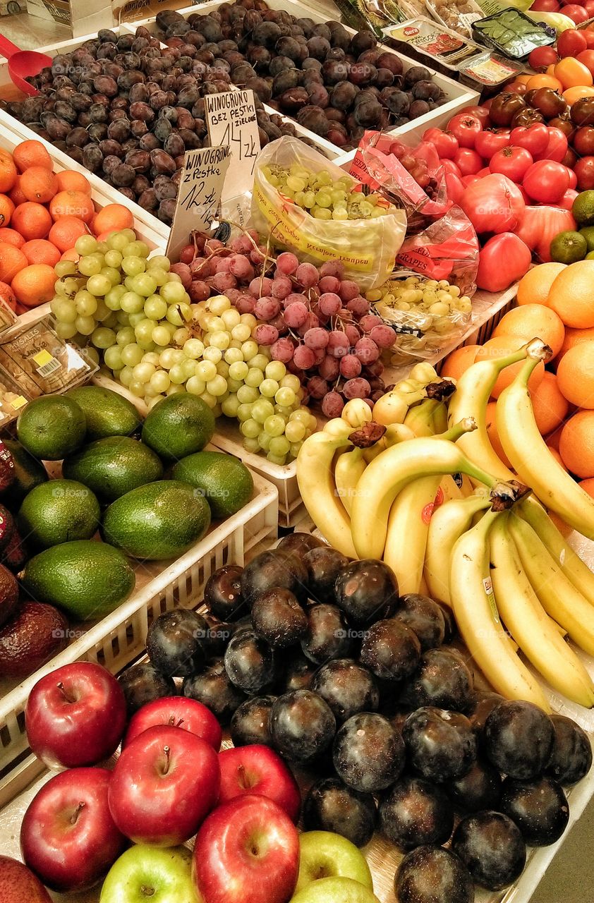 Fruits and vegetables market. Fruits and vegetables market