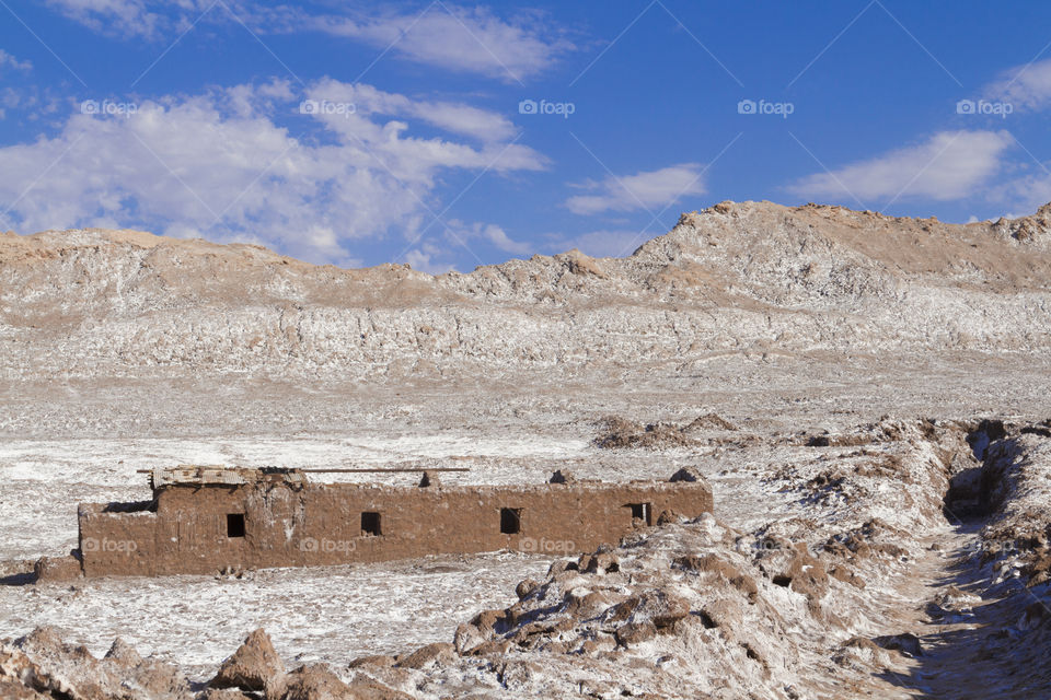 Abandoned house in the Atacama Desert in Chile.