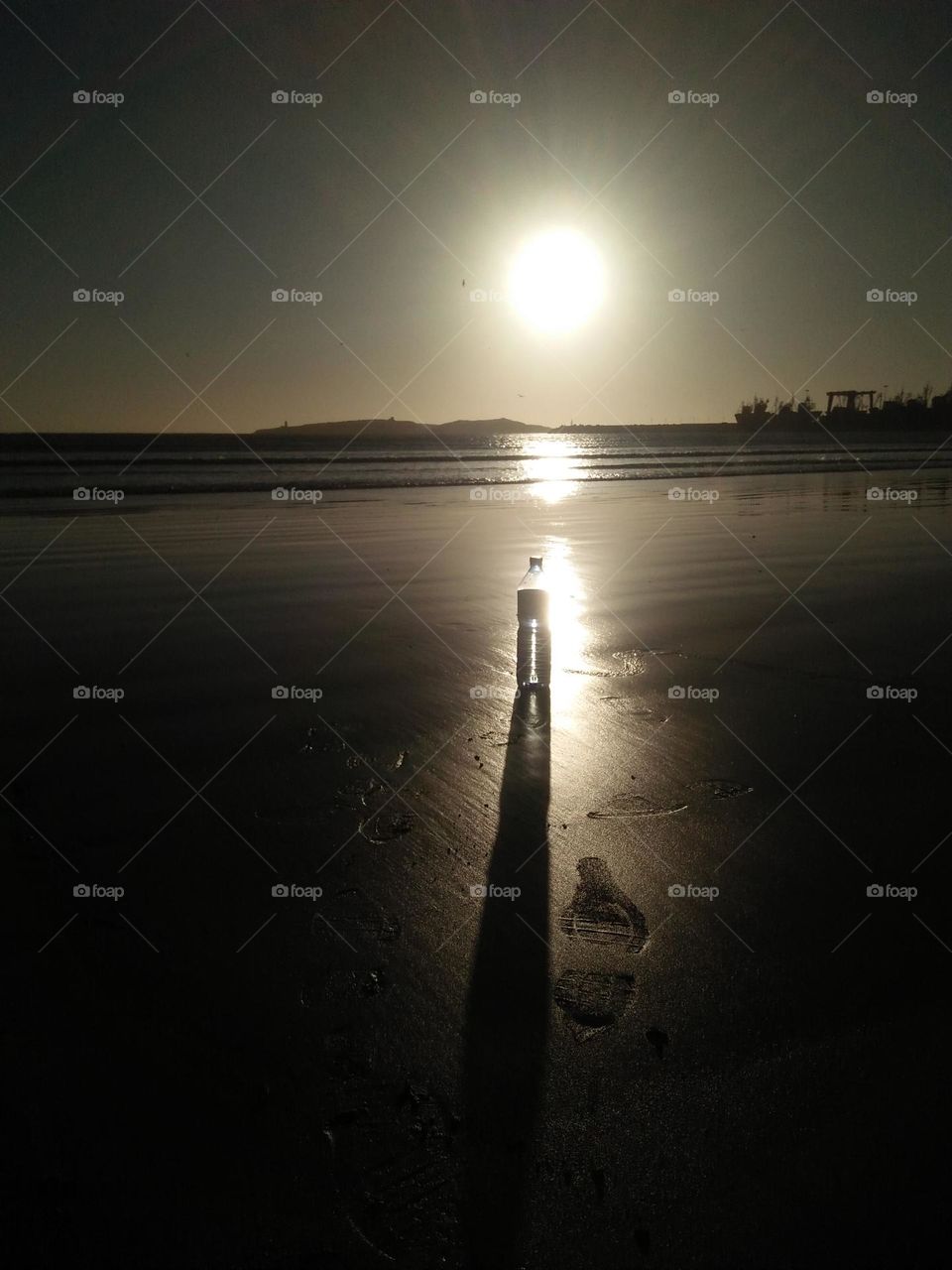 Beautiful sunset at essaouira city in Morocco.