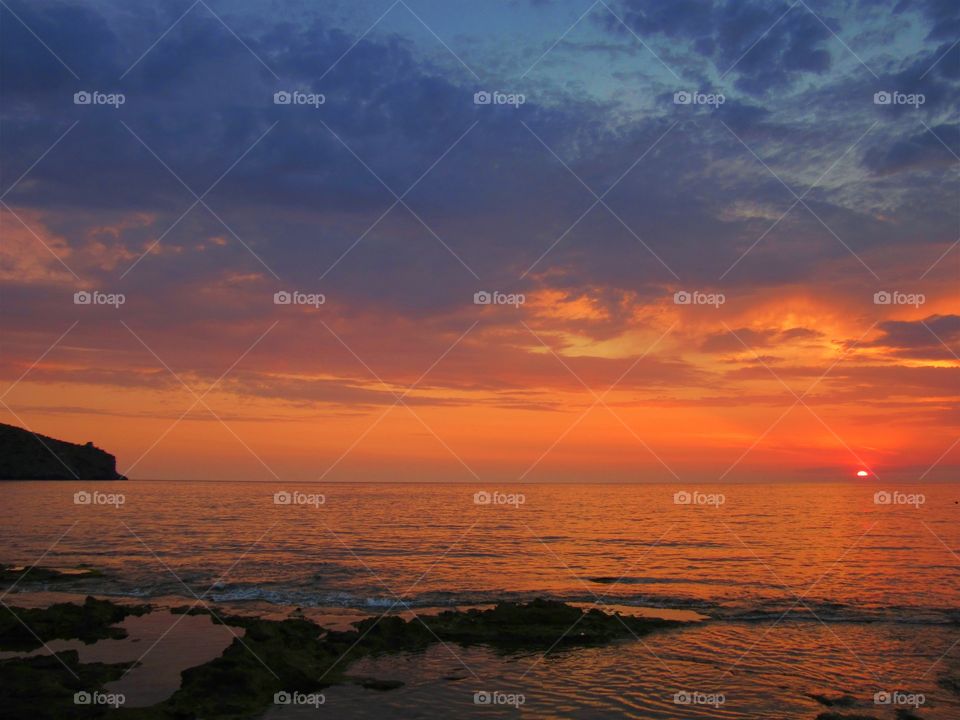 Dramatic sky over idyllic sea