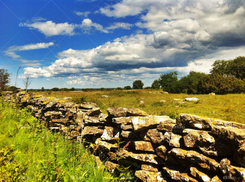 sky sweden meadow wall by chrille_b