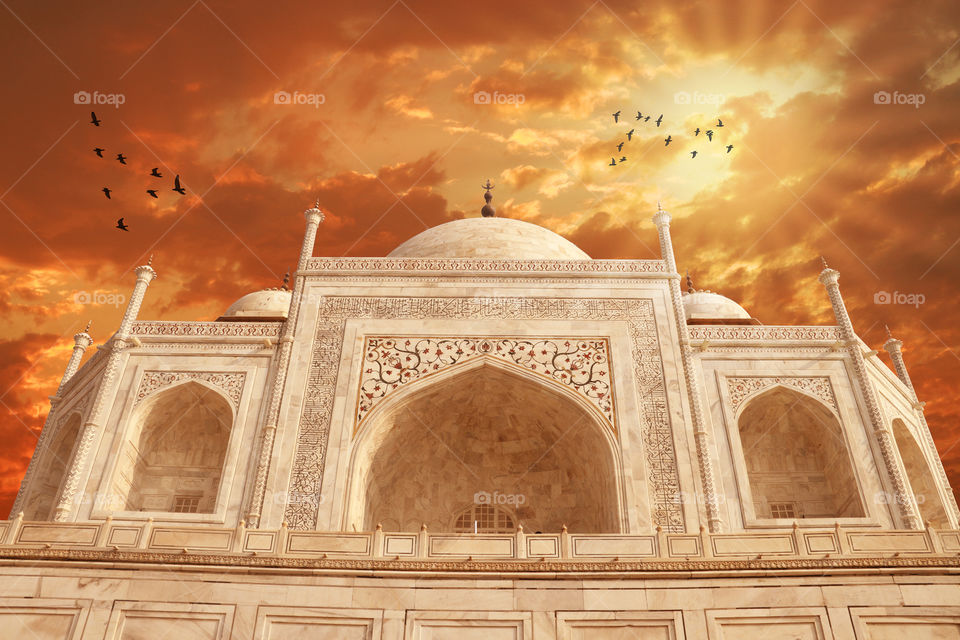 Taj Mahal unesco site, Agra, Uttar Pradesh, India