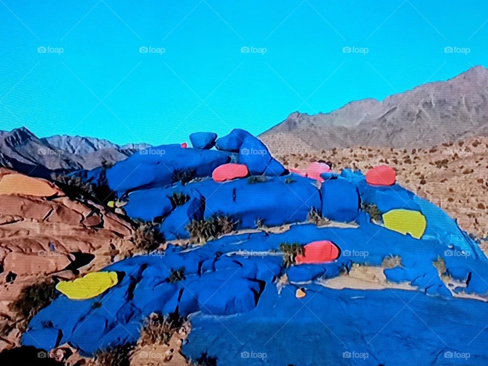 colorful stones in the Tafrout region in southern Morocco