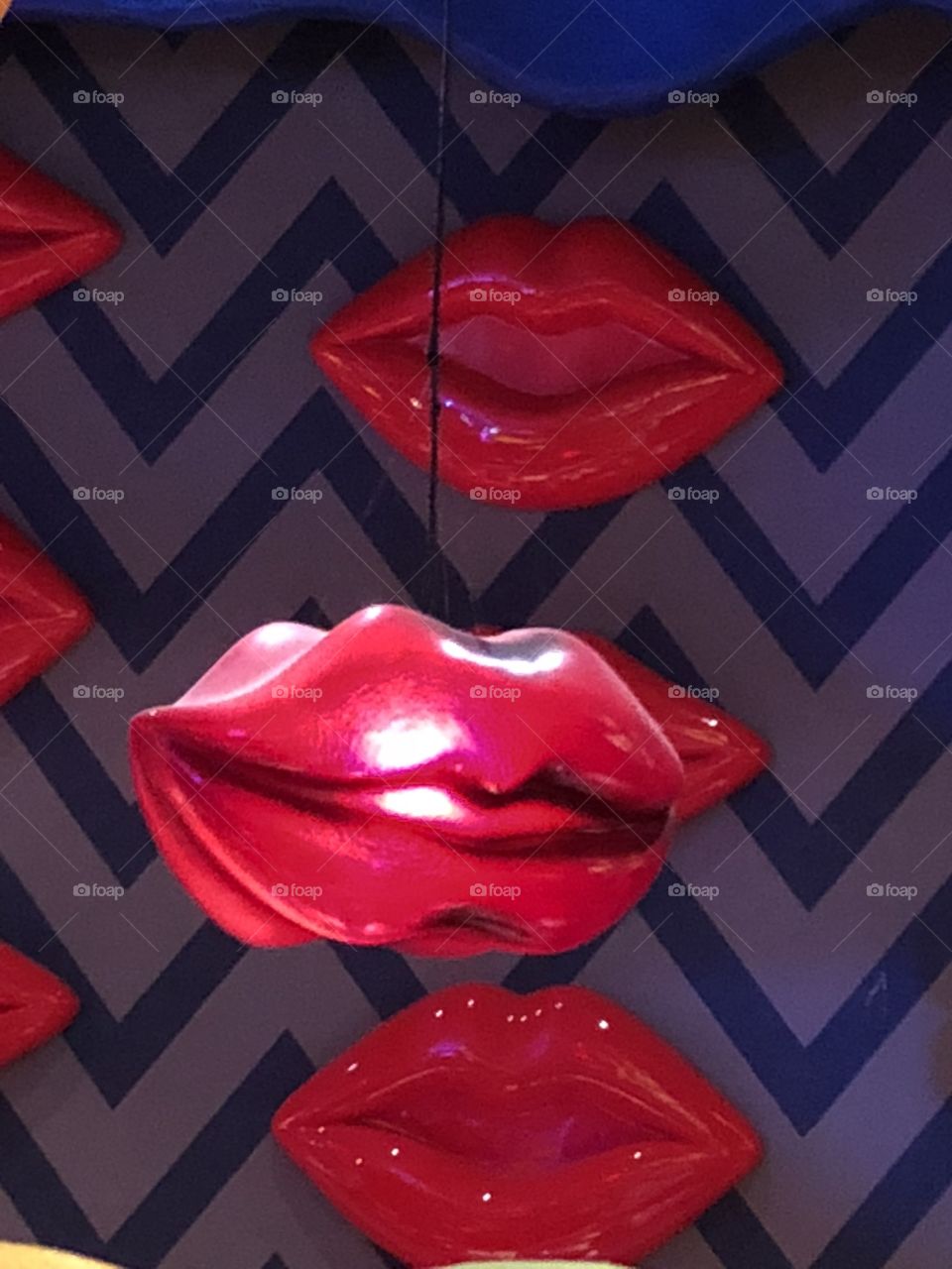 Lips on wall