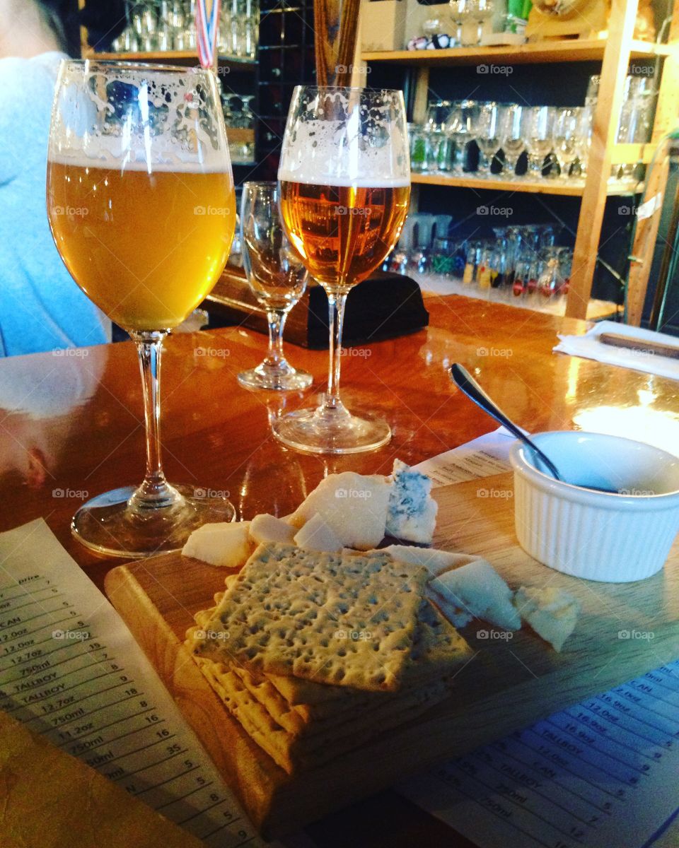 Beer and cheese at The Birch in Ghent. Norfolk, VA.