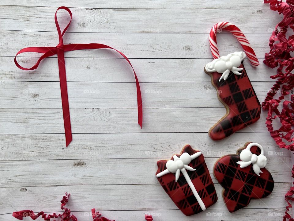 Decorated holiday cookies 