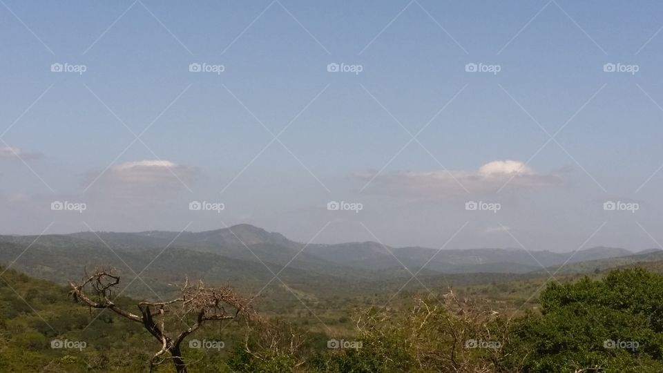 misty mountains view