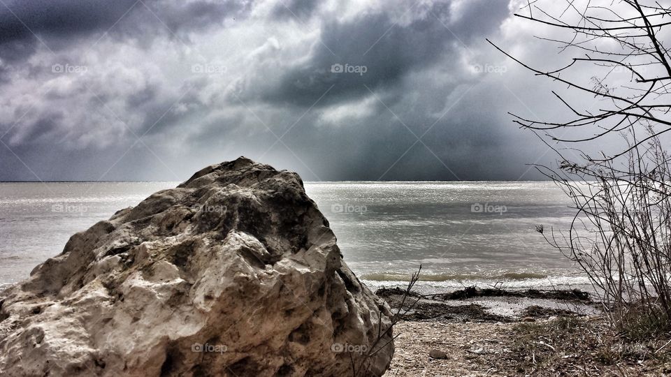 Large Boulder Lakeside 