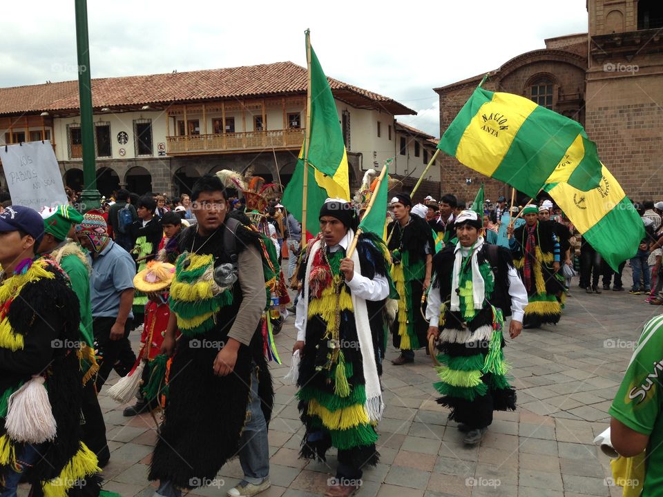 Protest in Cusco, Peru