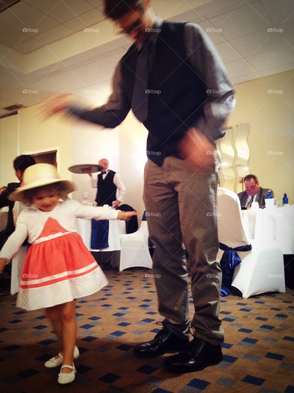 Father and daughter dancing 