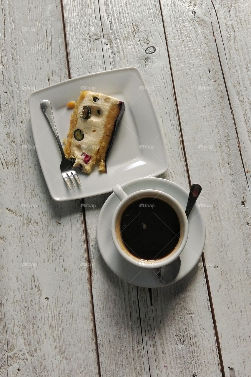 Coffee and cake. Coffee and cake