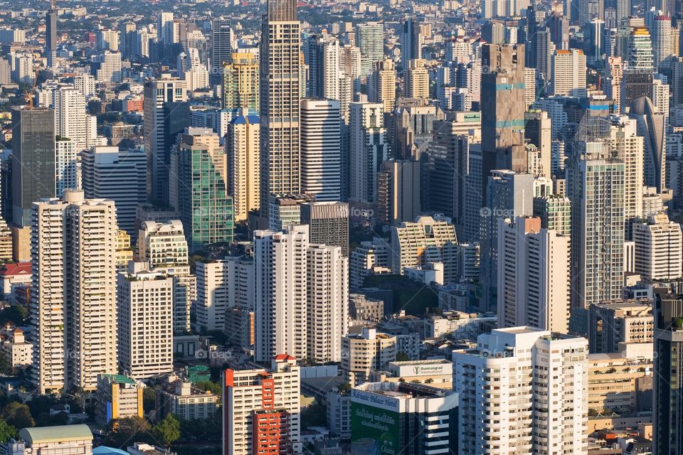 Beautiful skyscraper scape in Bangkok Thailand