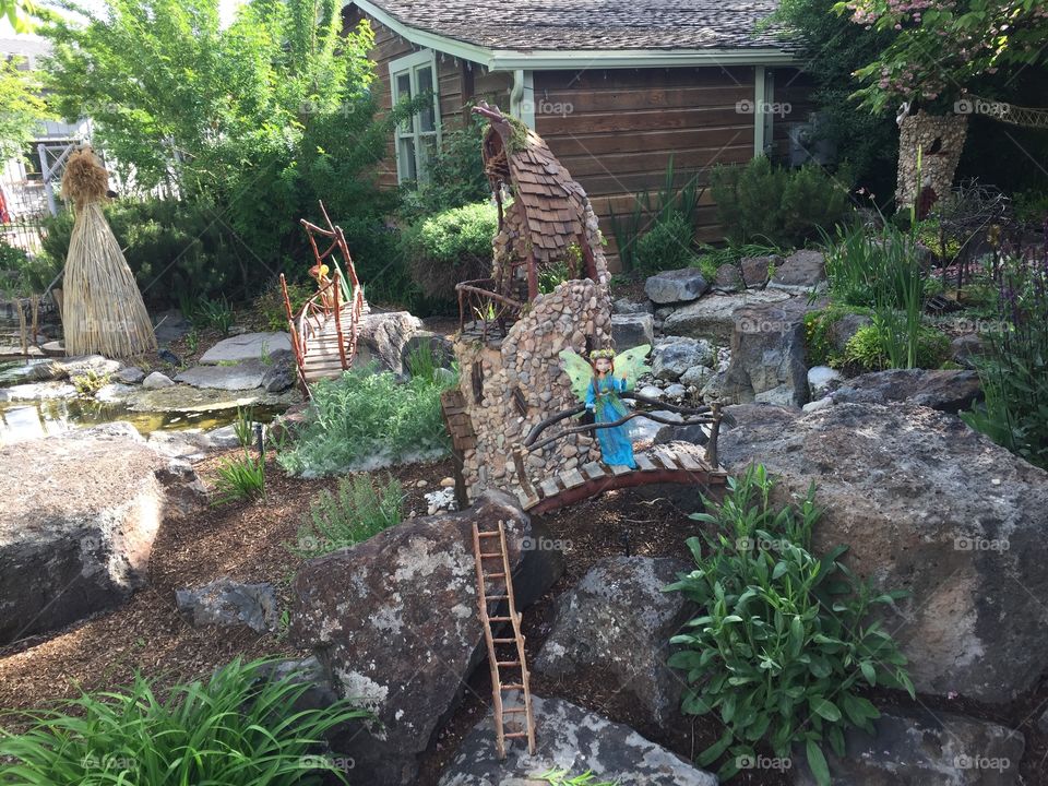 Fairy Quest. Pixie Home. Pixie Prime Real Estate! Lake, Gardens and Tiki Huts & Castles. Fairy Homes & Gardens. Pixie Hollow and Gardens. Gardner Village, in West Jordan, Utah. @chelseamerkleyphotos - Copyright © CM Photography. May 2019. 