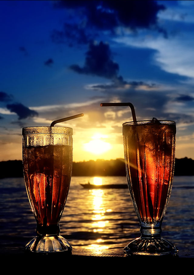 tea sunset