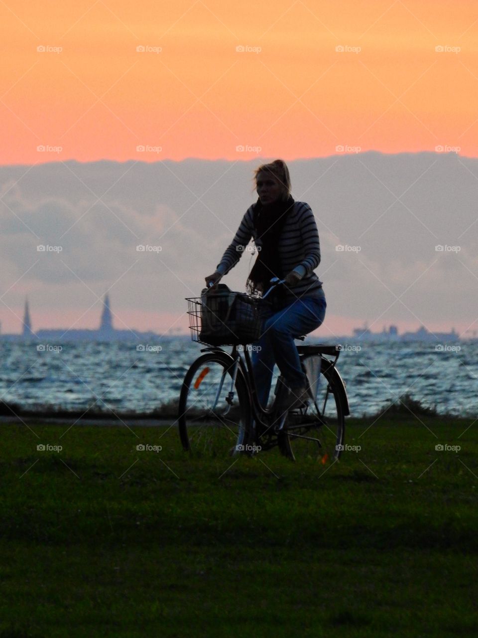 Biking along 