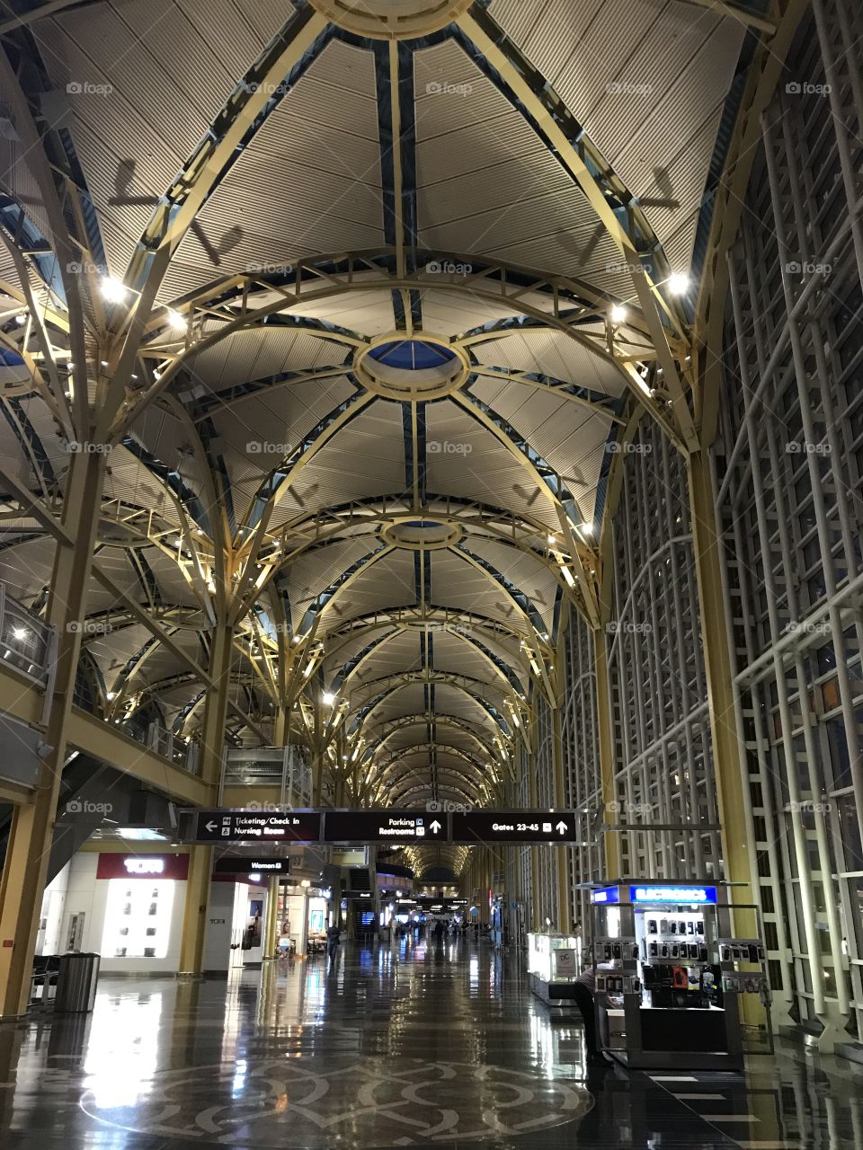 Welcome to Washington Reagan airport - very cool architecture for an airport- interesting 