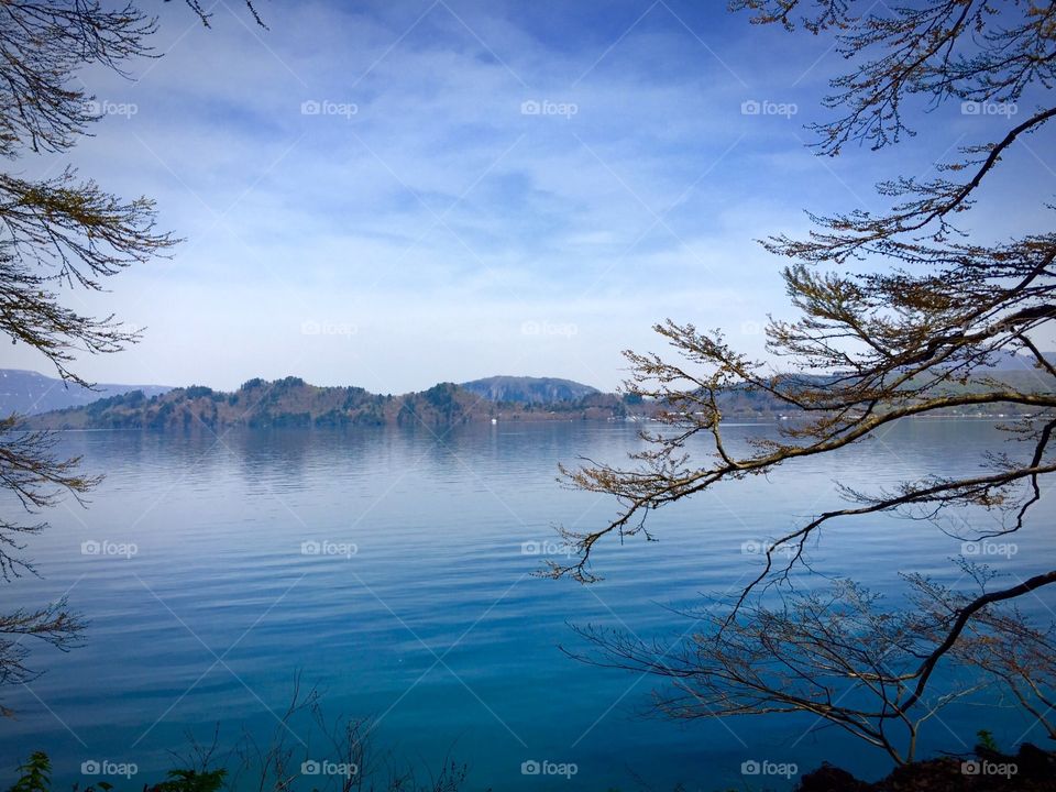 The Lake . A volcanic lake in Japan.  