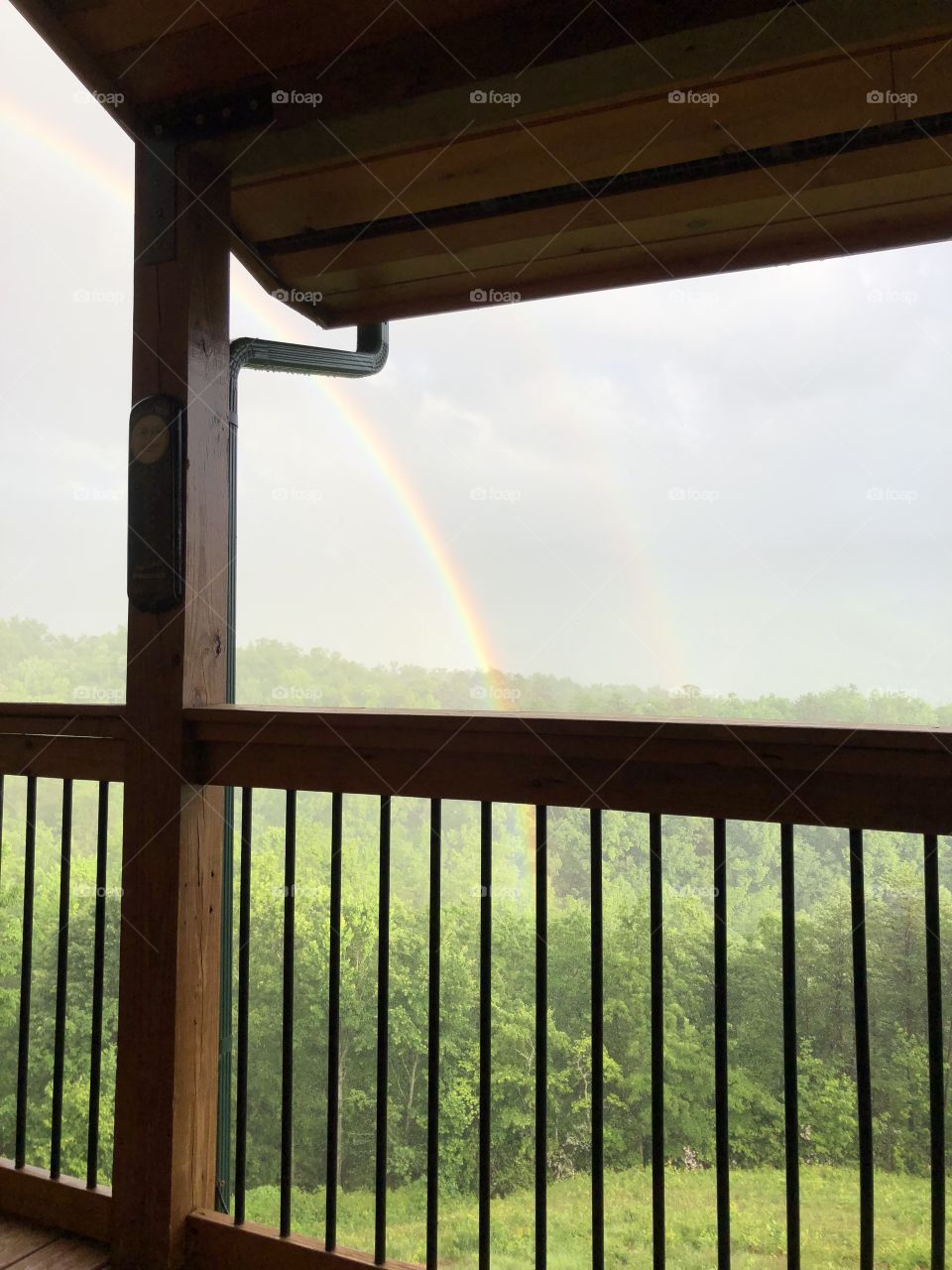 Double Rainbow in the Smokey Mountains in the middle of May. 