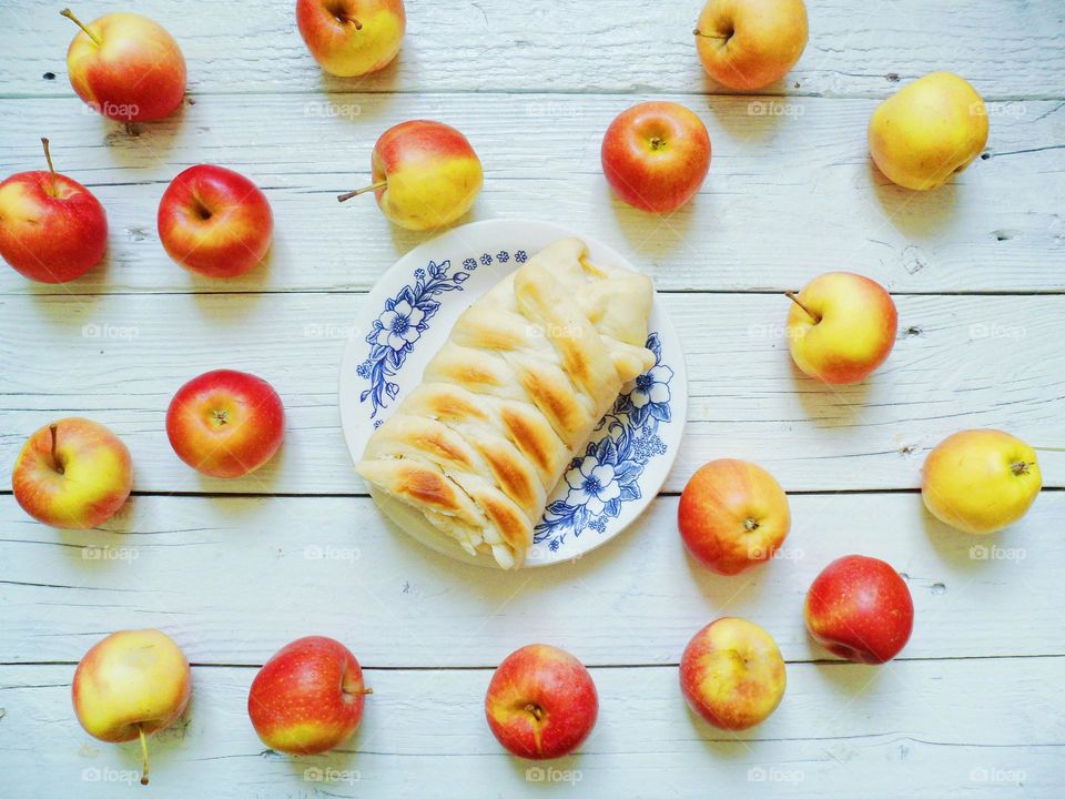 apple pie on the table