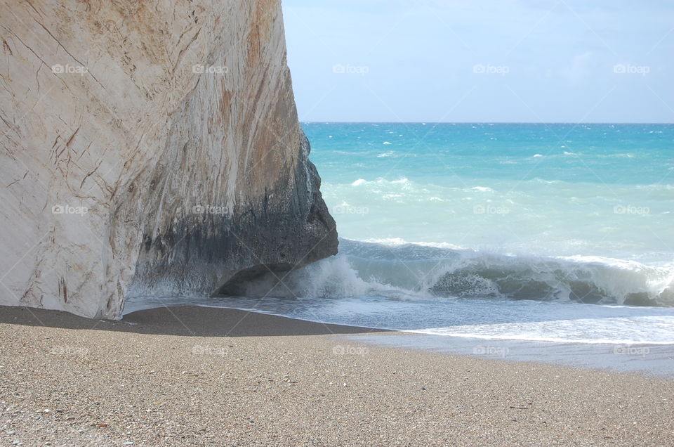 sea sand and stone