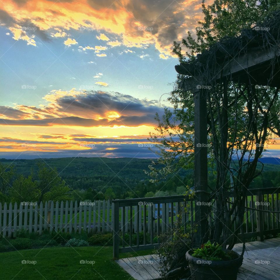 Vermont . West Burke sunset