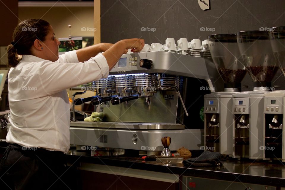 Female Cafe Worker