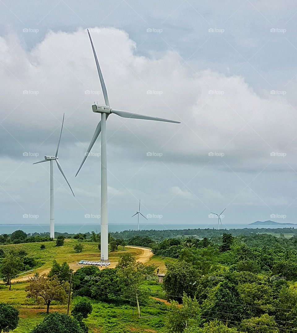 Windmills of Guimaras Island, Philippines