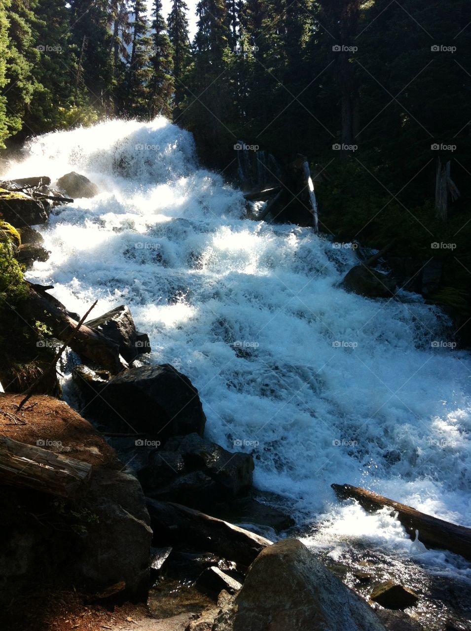 The beauty of a roaring waterfall