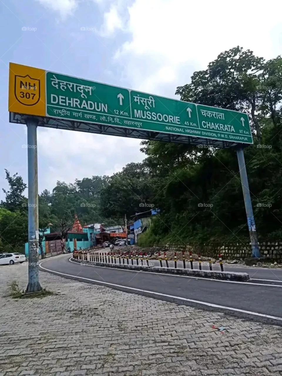 most beautiful and attractive view of the village road.