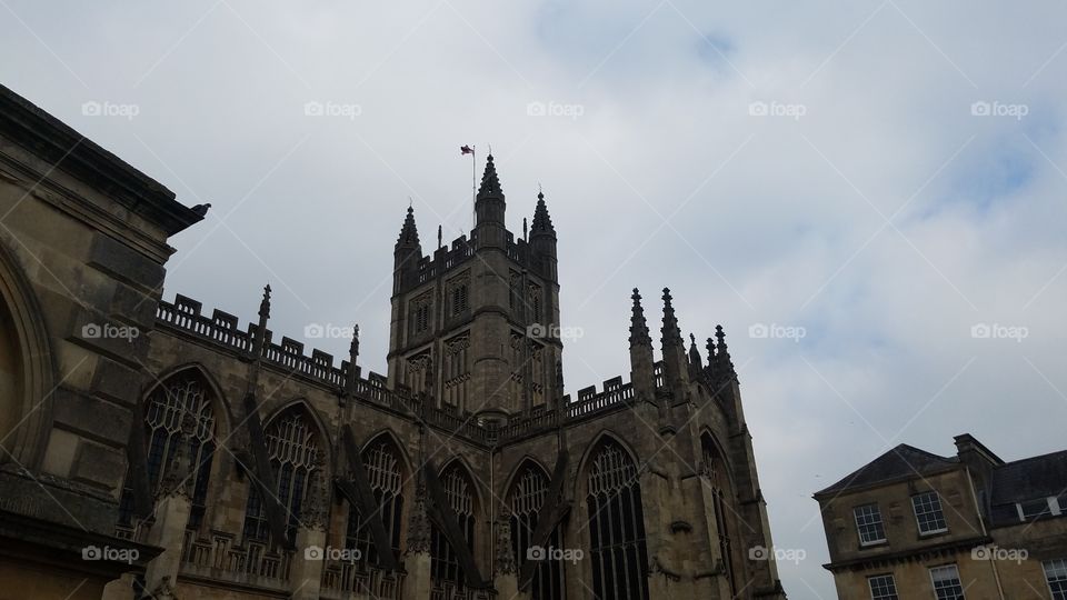 Bath Abbey from the Roman Baths