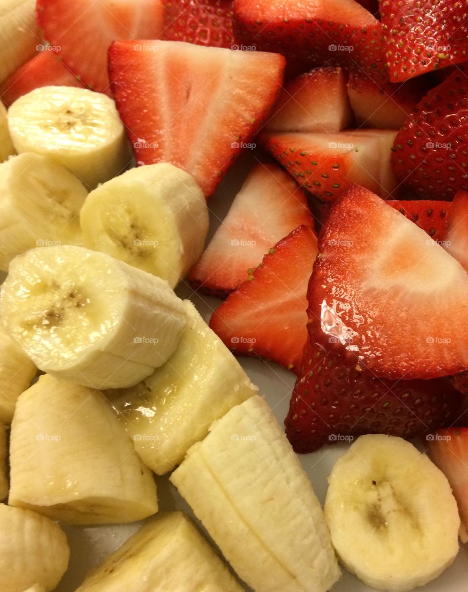 Bananas and strawberries