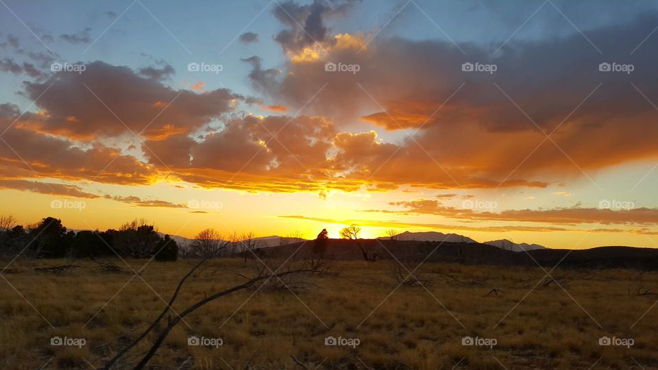 Sunset on the mountain