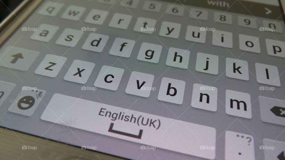 key pad on a cellphone / mobile device.  samsung note 7