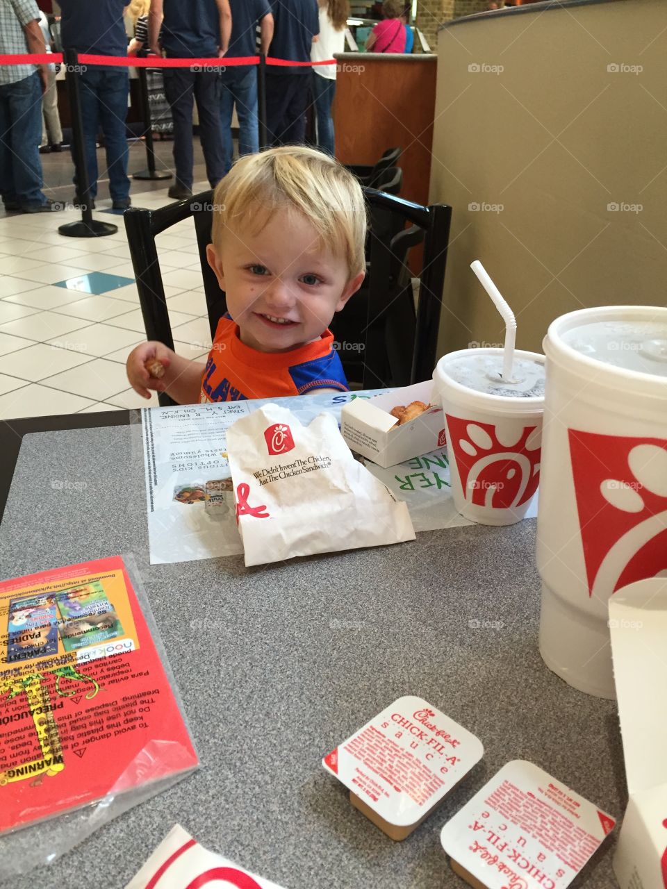 Handsome Lunch Date. Mommy's handsome little lunch date. 