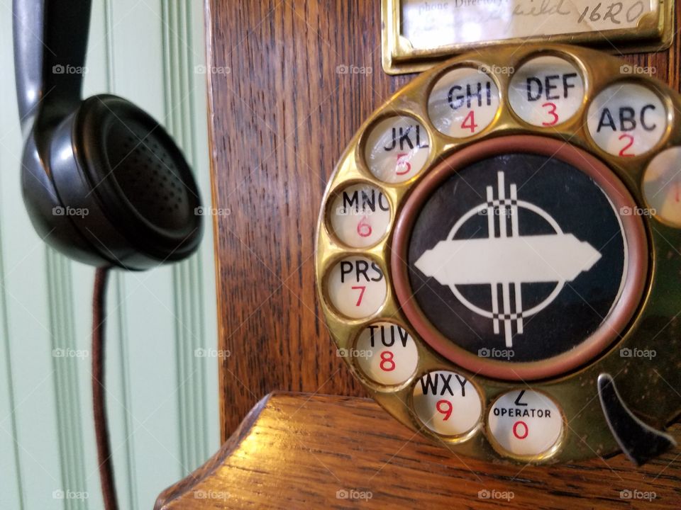 Antique phone dial