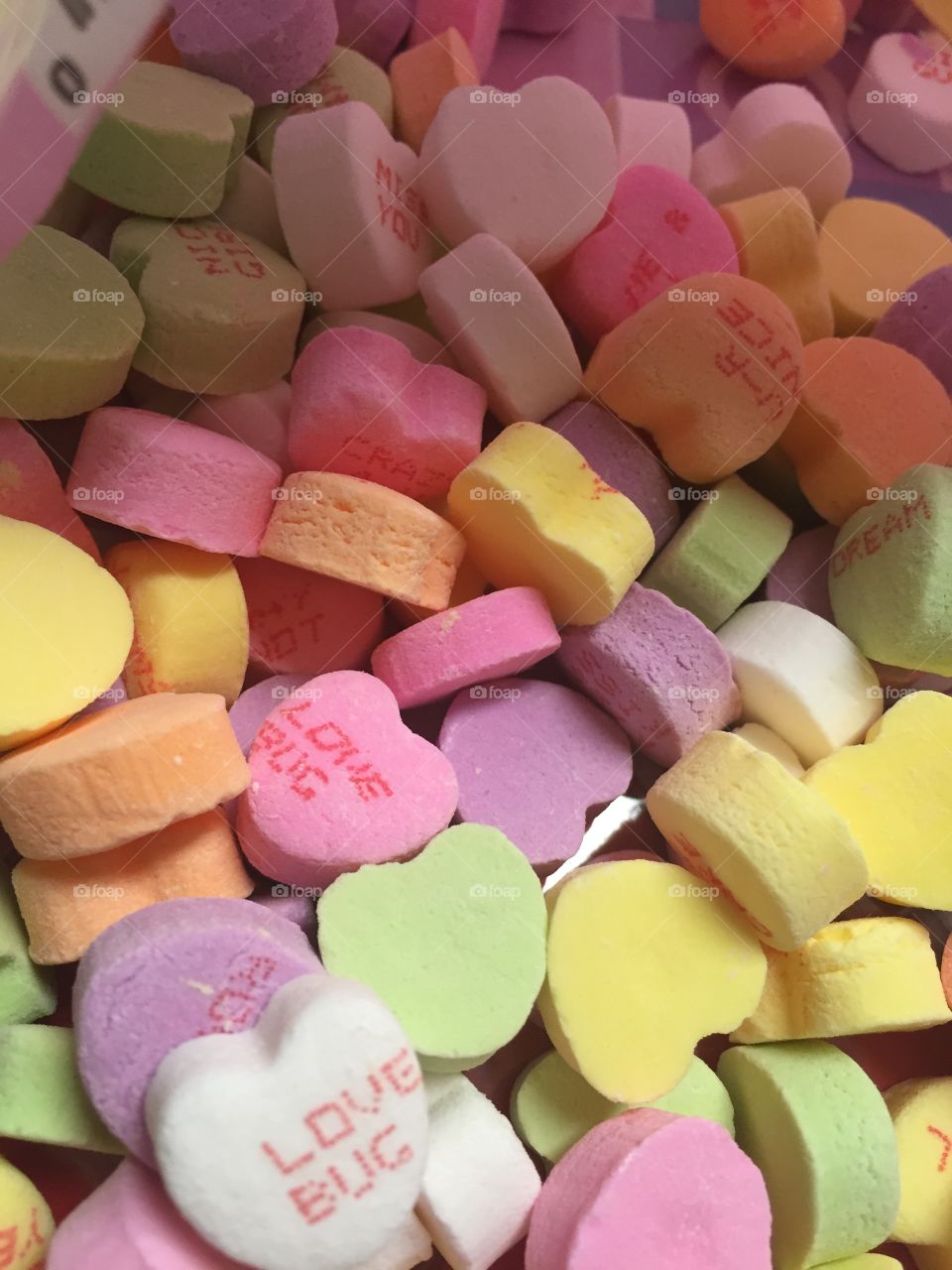 Valentine's Day multicolored traditional candy