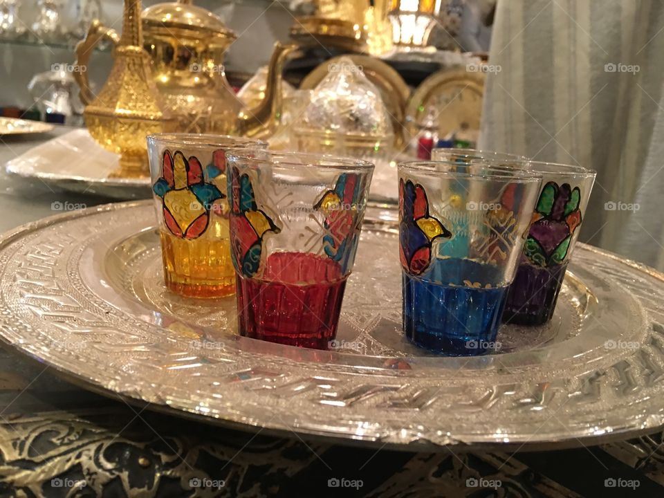 Glasses and decanter 