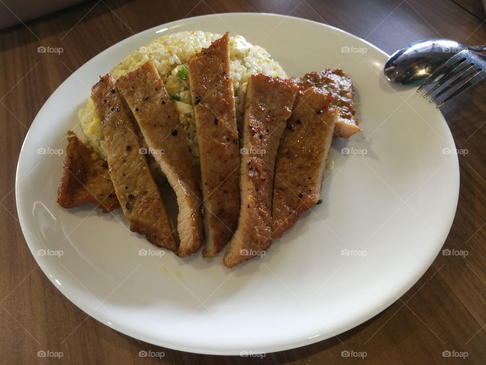pork chop fried rice