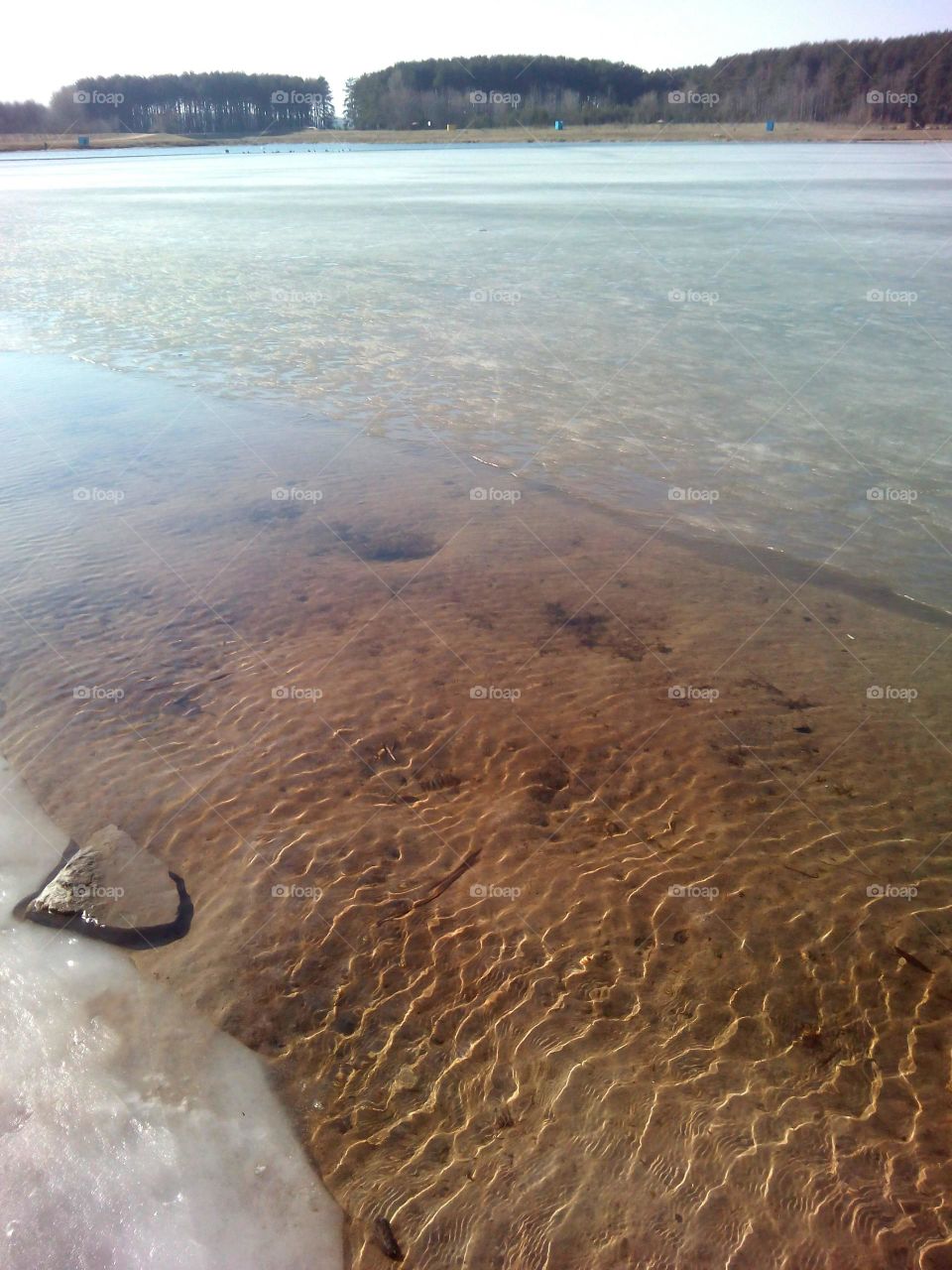 clear water lake winter