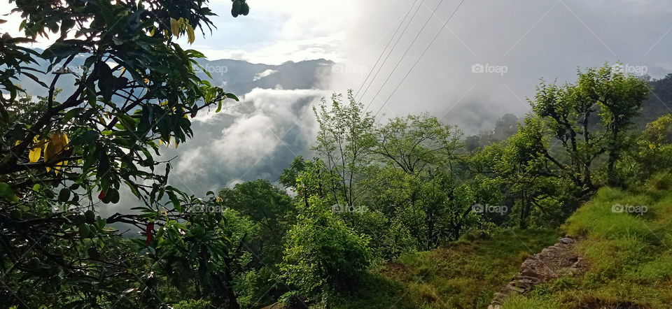 Pre monsoon clouds roaming in the valley