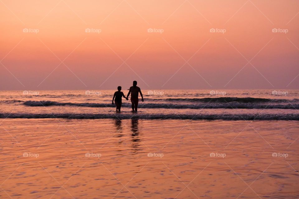 couple in a beach