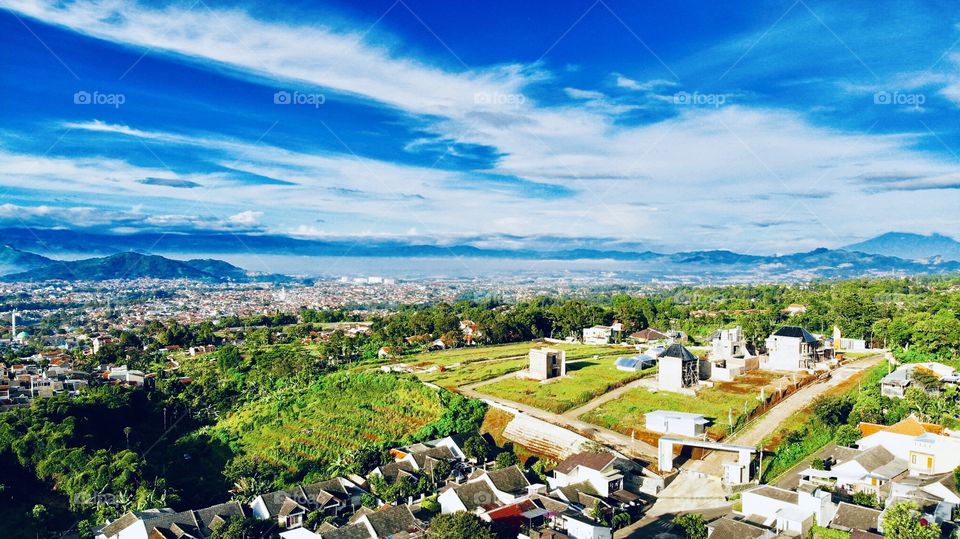 Landscape of west java Cimahi Indonesia