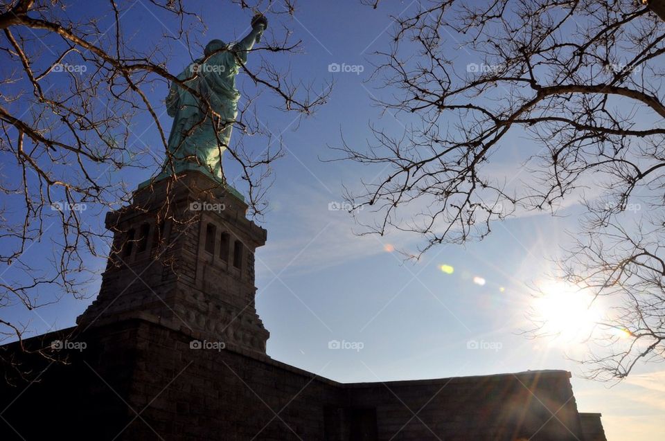 Statue of liberty, back view