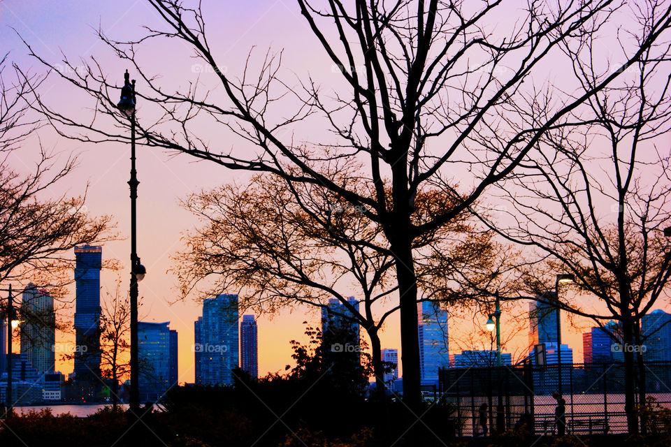 New York city sunset