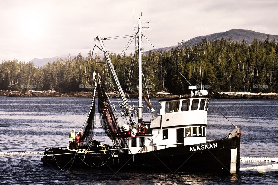 Fishermen boat in Alaska 