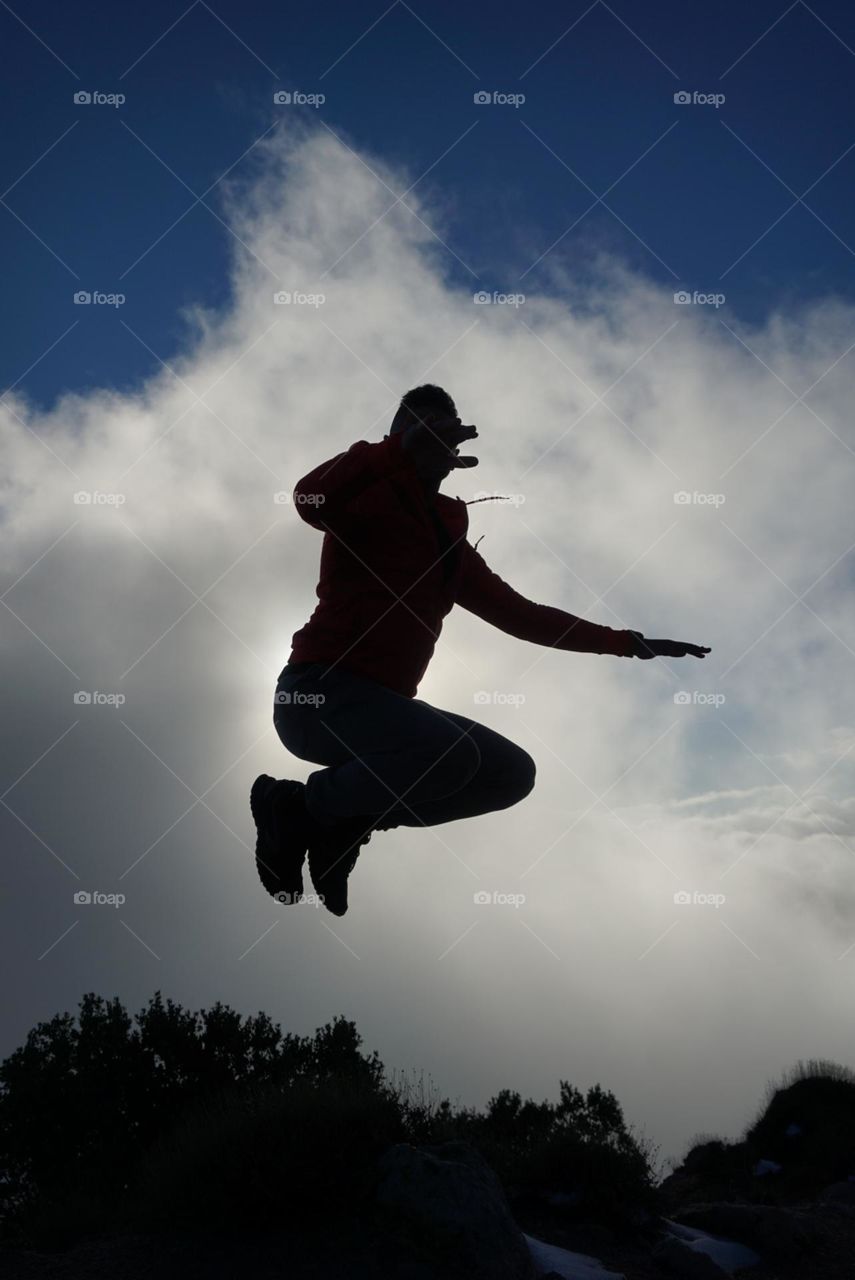 Sky#clouds#human#jump